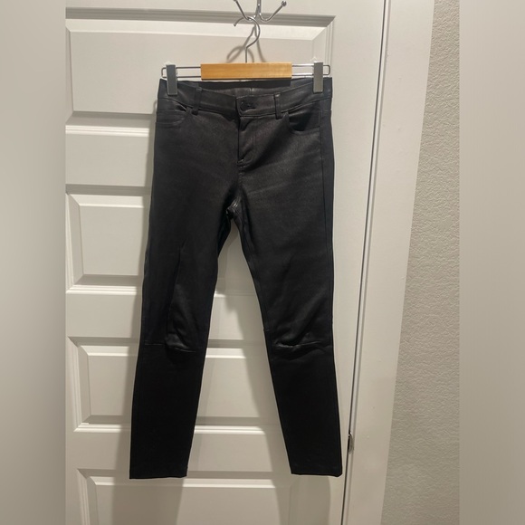 Vince Black genuine Leather skinny Pants US 6